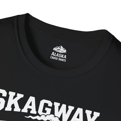 Skagway Alaska Cruise 2026 Shirt with Train and Mountains — T-Shirt
