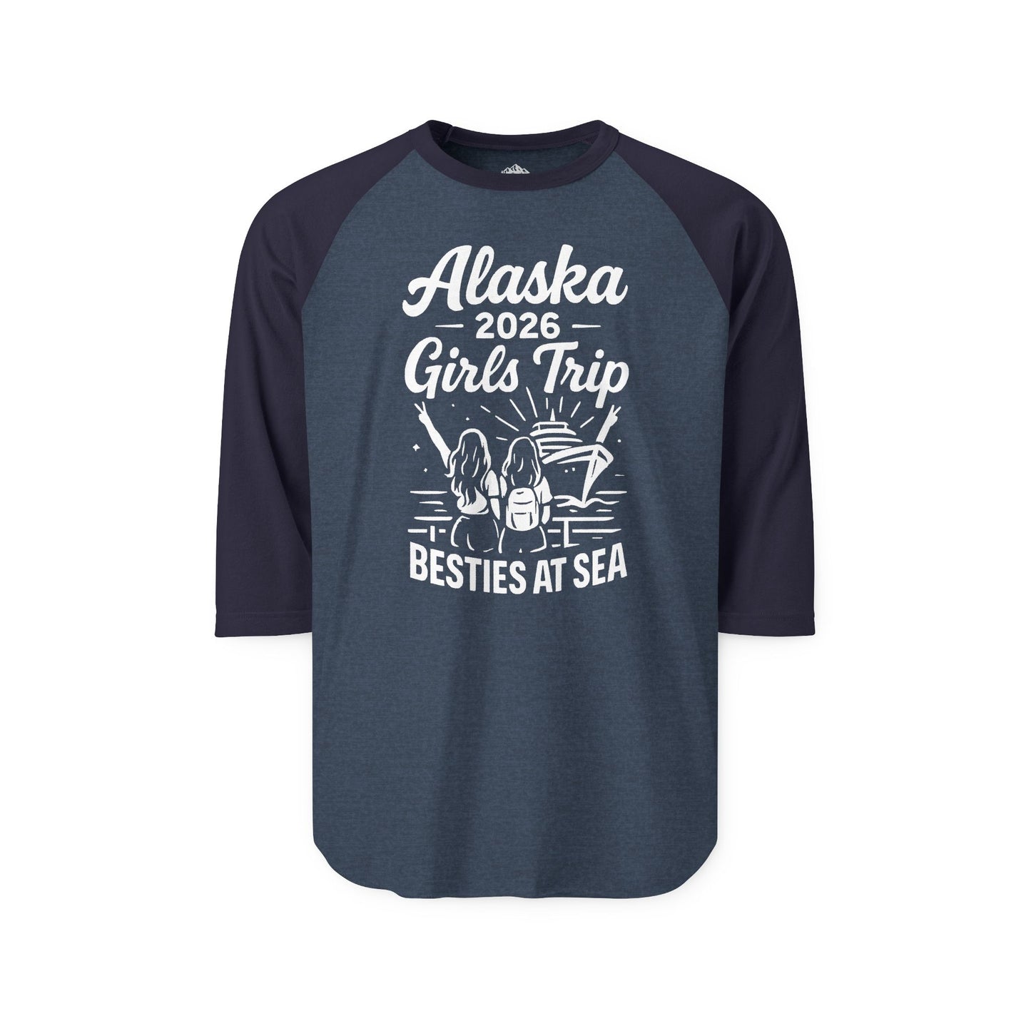 Alaska 2026 Girls Trip Besties At Sea Cruise Friends Shirt — 3/4 Sleeve