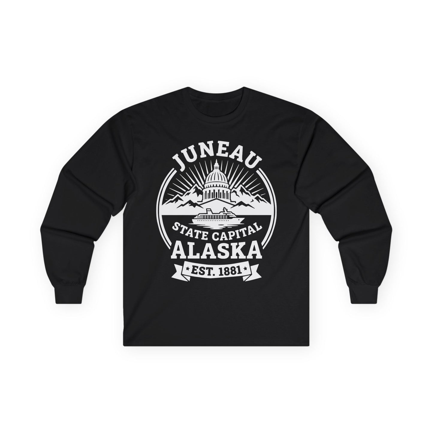 Juneau Alaska State Capital Vintage Cruise Souvenir Shirt — Long Sleeve