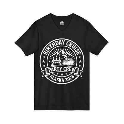 Alaska Birthday Cruise Party Crew 2026 Shirt For Group Travelers — V-Neck
