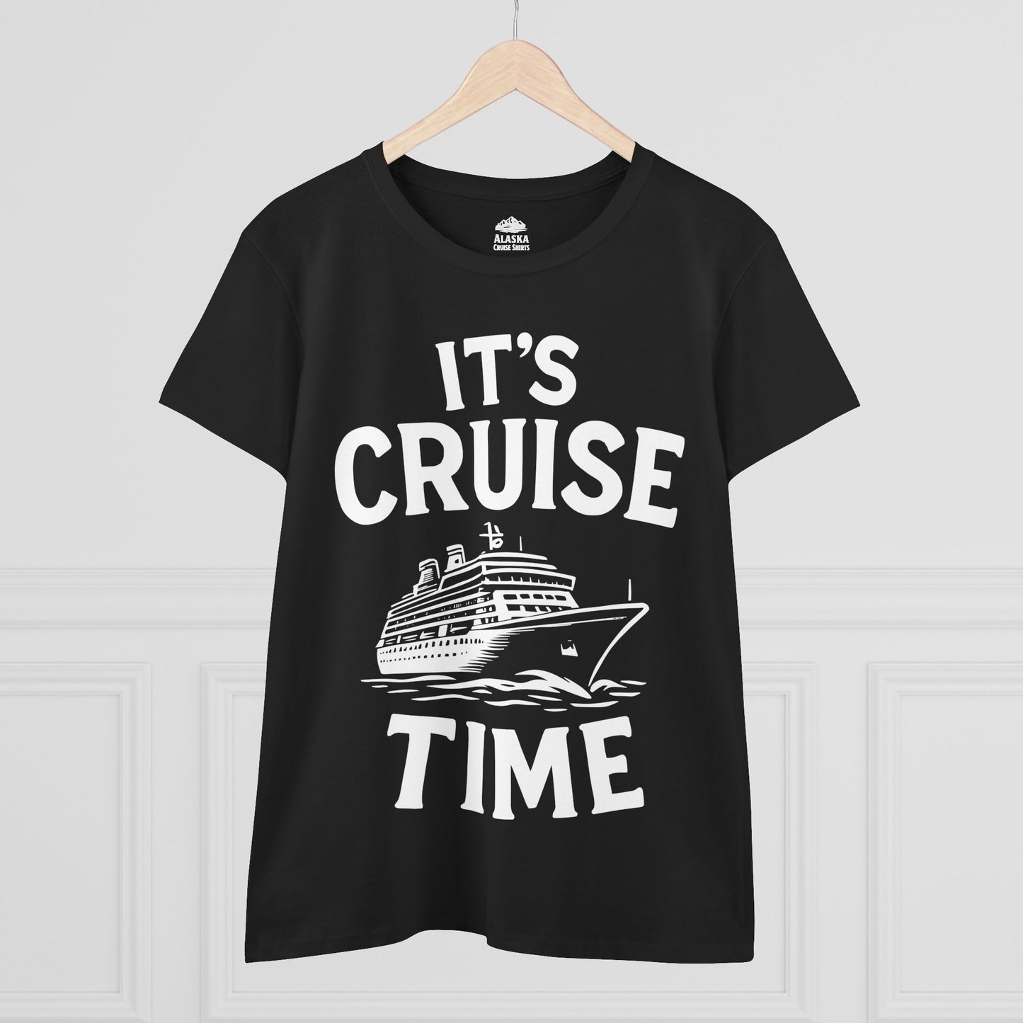 It’s Cruise Time Nautical Ship Vacation Travel T-Shirt — Ladies Tee