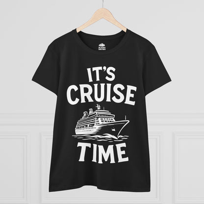 It’s Cruise Time Nautical Ship Vacation Travel T-Shirt — Ladies Tee