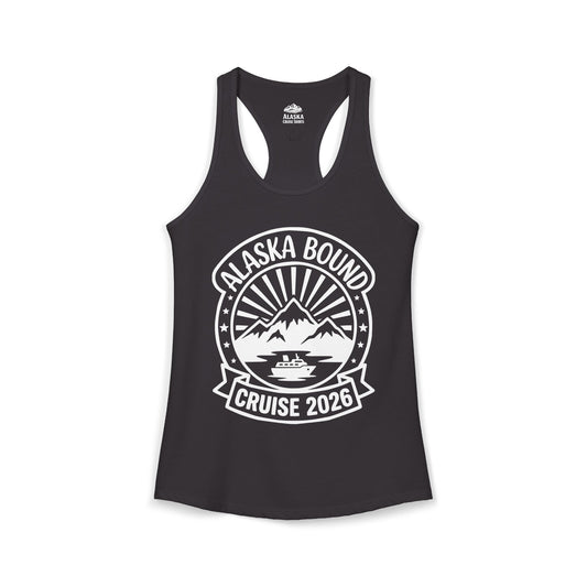 Alaska Bound Cruise 2026 Adventure Travel Graphic Shirt — Ladies Tank