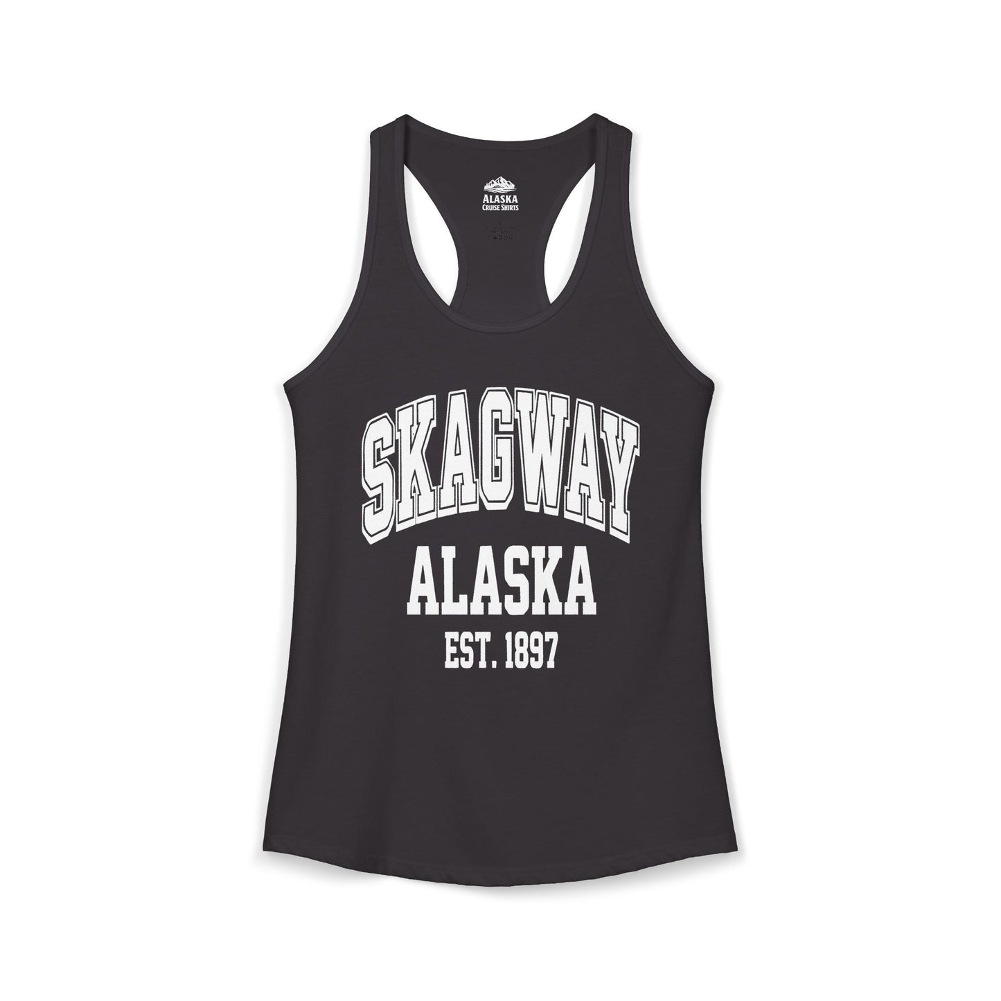 Skagway Alaska Est 1897 Vintage Collegiate Souvenir Shirt — Ladies Tank