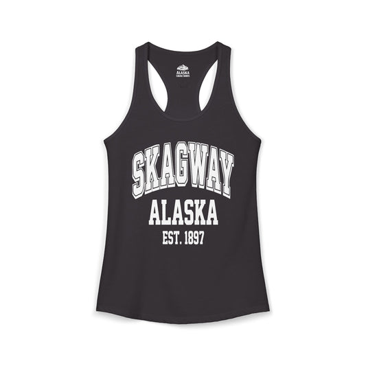 Skagway Alaska Est 1897 Vintage Collegiate Souvenir Shirt — Ladies Tank