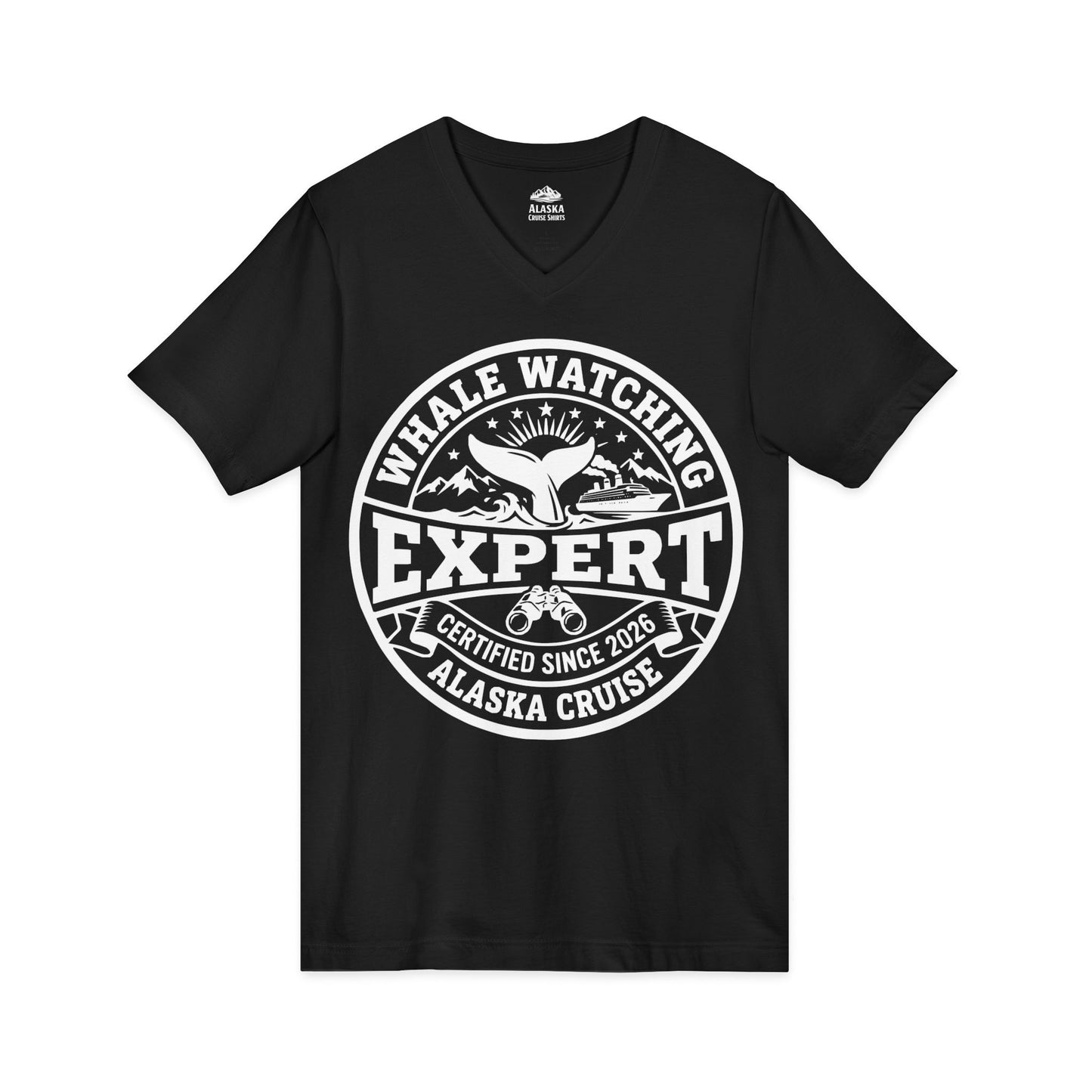 Alaska Cruise Whale Watching Expert Shirt for Travel Lovers — V-Neck
