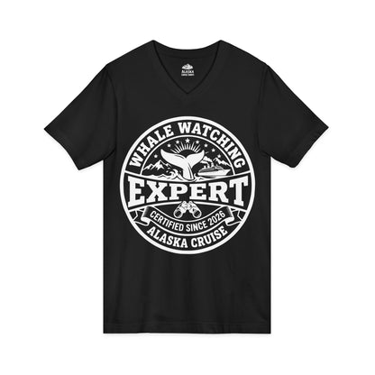 Alaska Cruise Whale Watching Expert Shirt for Travel Lovers — V-Neck