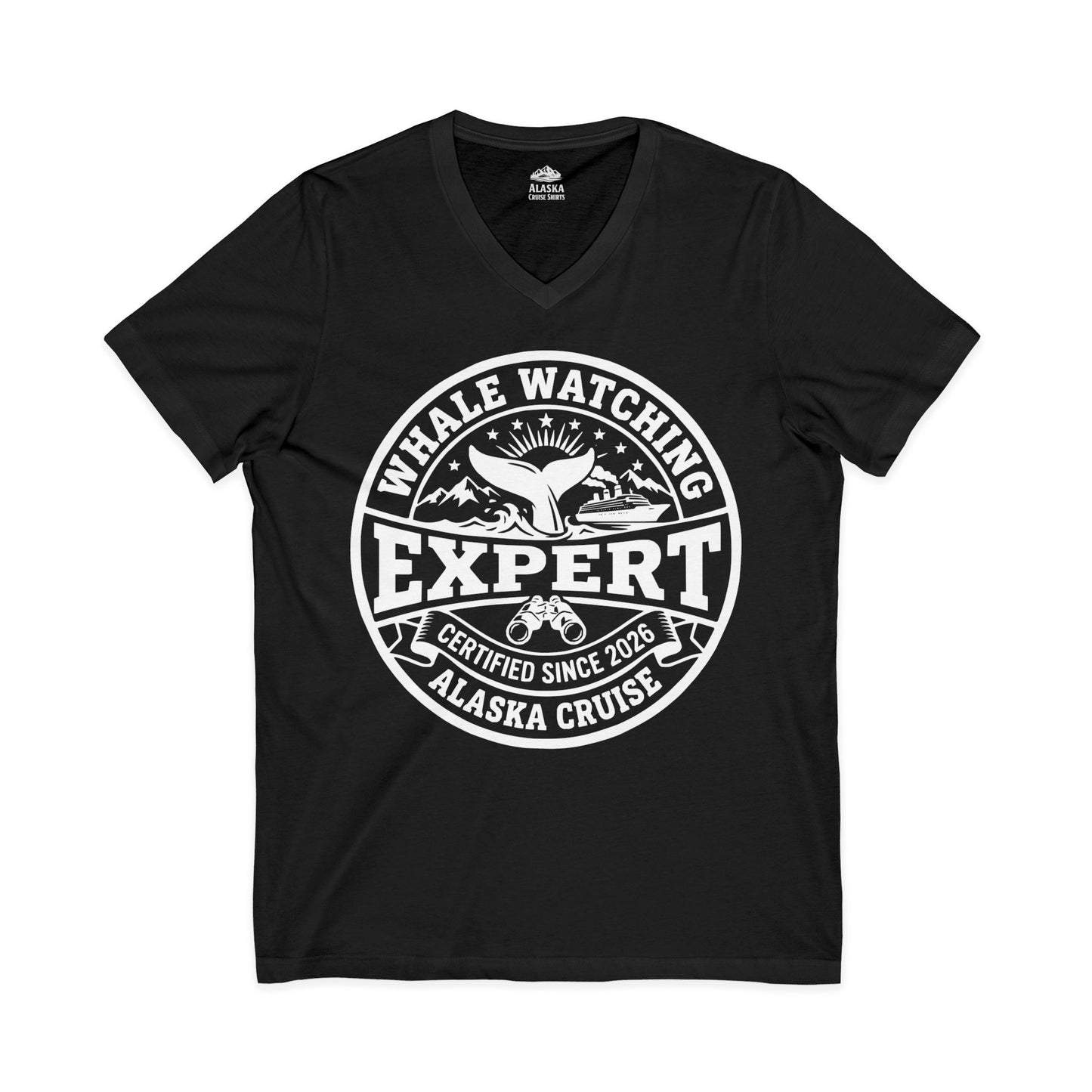 Alaska Cruise Whale Watching Expert Shirt for Travel Lovers — V-Neck