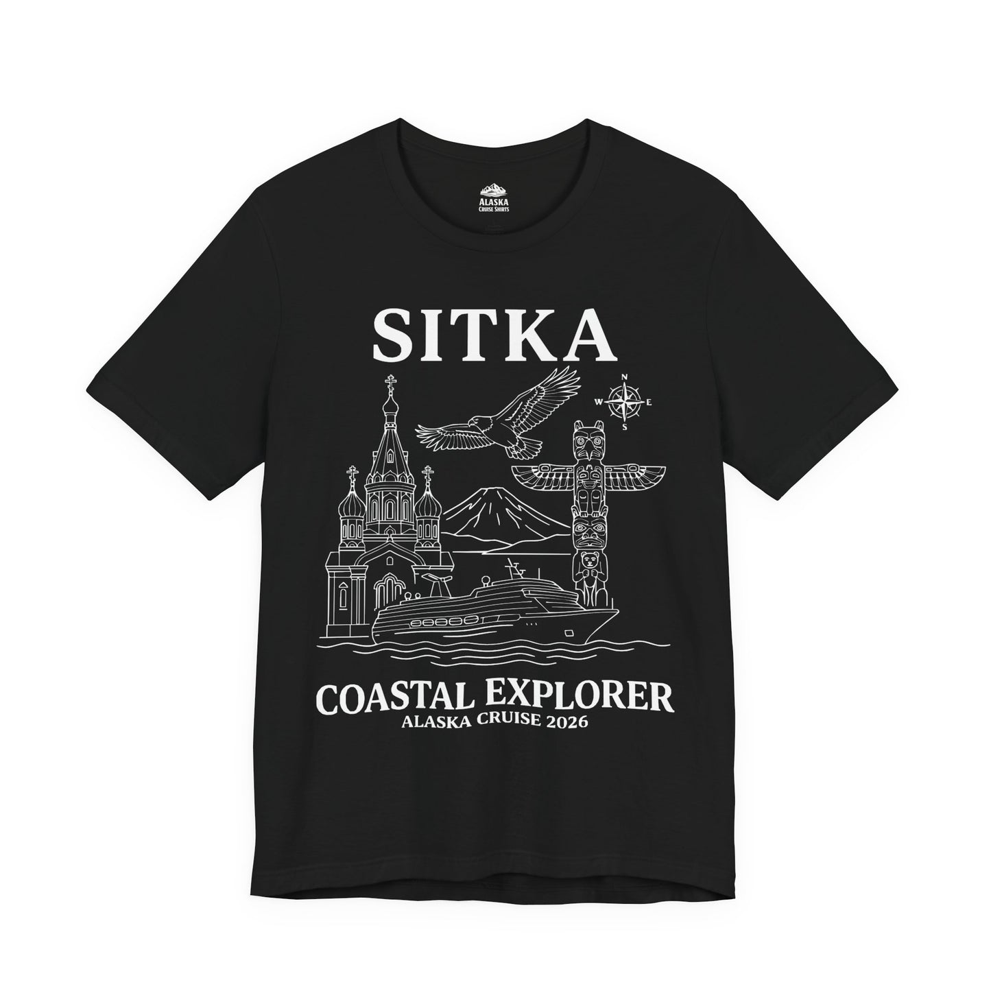 Sitka Coastal Explorer Alaska Cruise 2026 Adventure Shirt — Premium Tee
