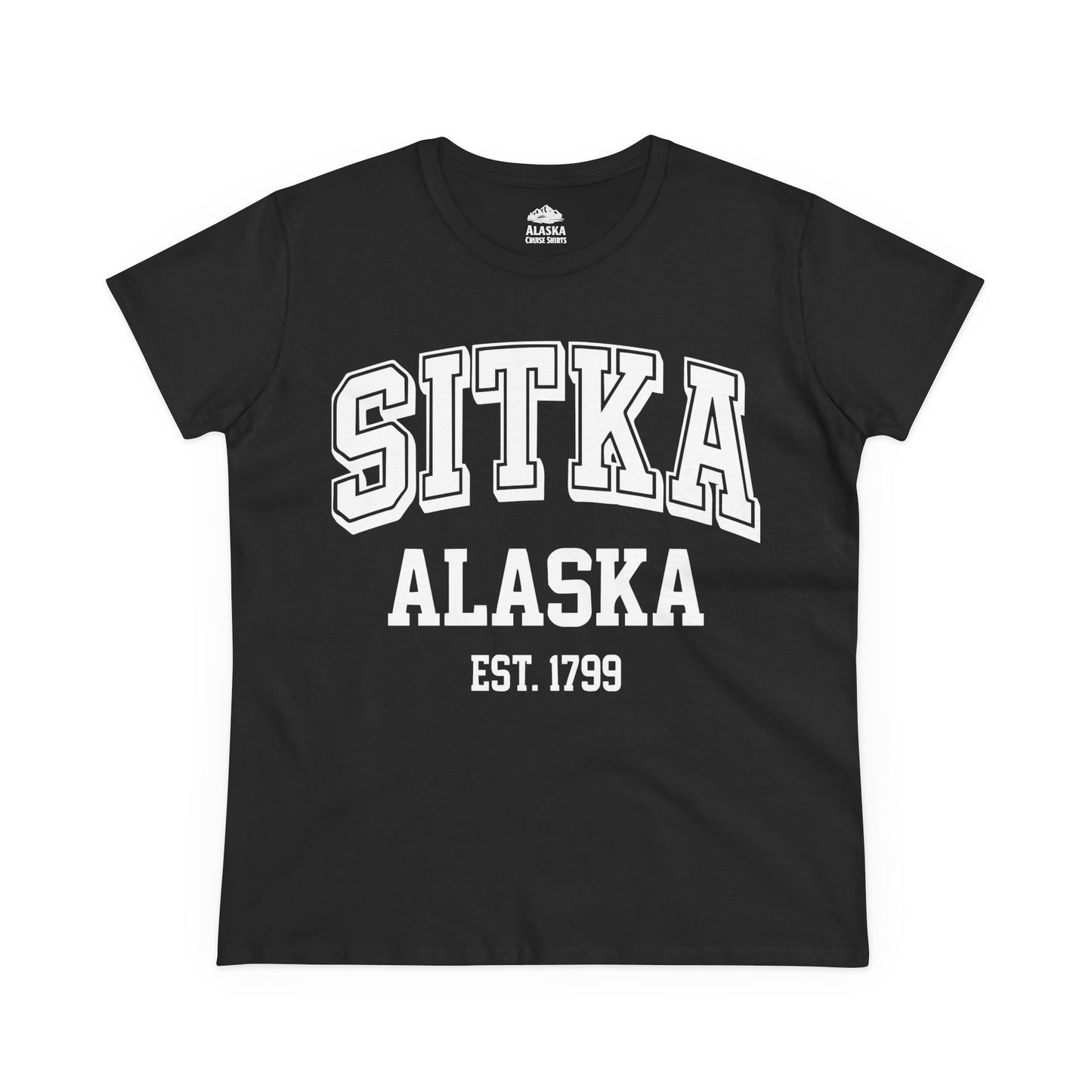 Sitka Alaska Established 1799 Vintage Souvenir Shirt — Ladies Tee