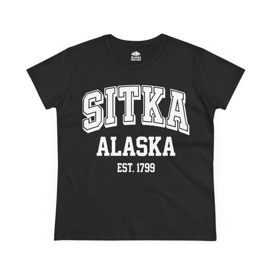 Sitka Alaska Established 1799 Vintage Souvenir Shirt — Ladies Tee