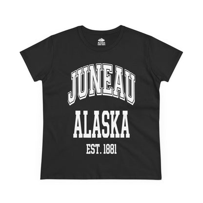 Juneau Alaska Est 1881 Classic Collegiate Souvenir Shirt — Ladies Tee