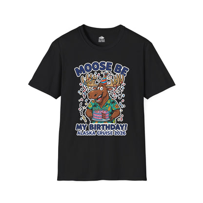 Funny Moose Alaska Cruise Birthday Shirt for 2026 Celebration — T-Shirt