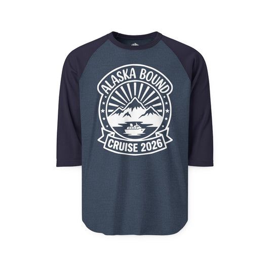 Alaska Bound Cruise 2026 Adventure Travel Graphic Shirt — 3/4 Sleeve