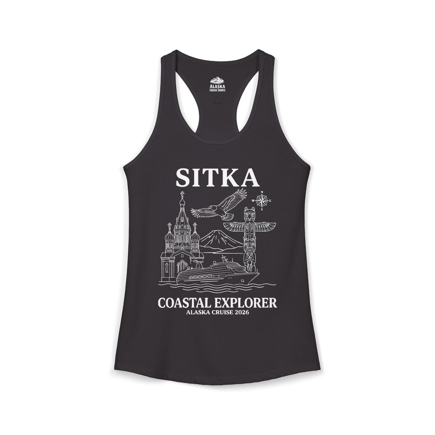 Sitka Coastal Explorer Alaska Cruise 2026 Adventure Shirt — Ladies Tank