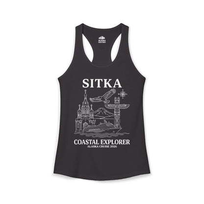 Sitka Coastal Explorer Alaska Cruise 2026 Adventure Shirt — Ladies Tank