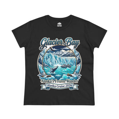 Glacier Bay Alaska Cruise 2026 Wildlife Adventure Souvenir Shirt Ladies Tee - Alaska Cruise Shirts