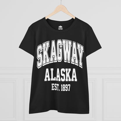 Skagway Alaska Est 1897 Vintage Collegiate Souvenir Shirt — Ladies Tee