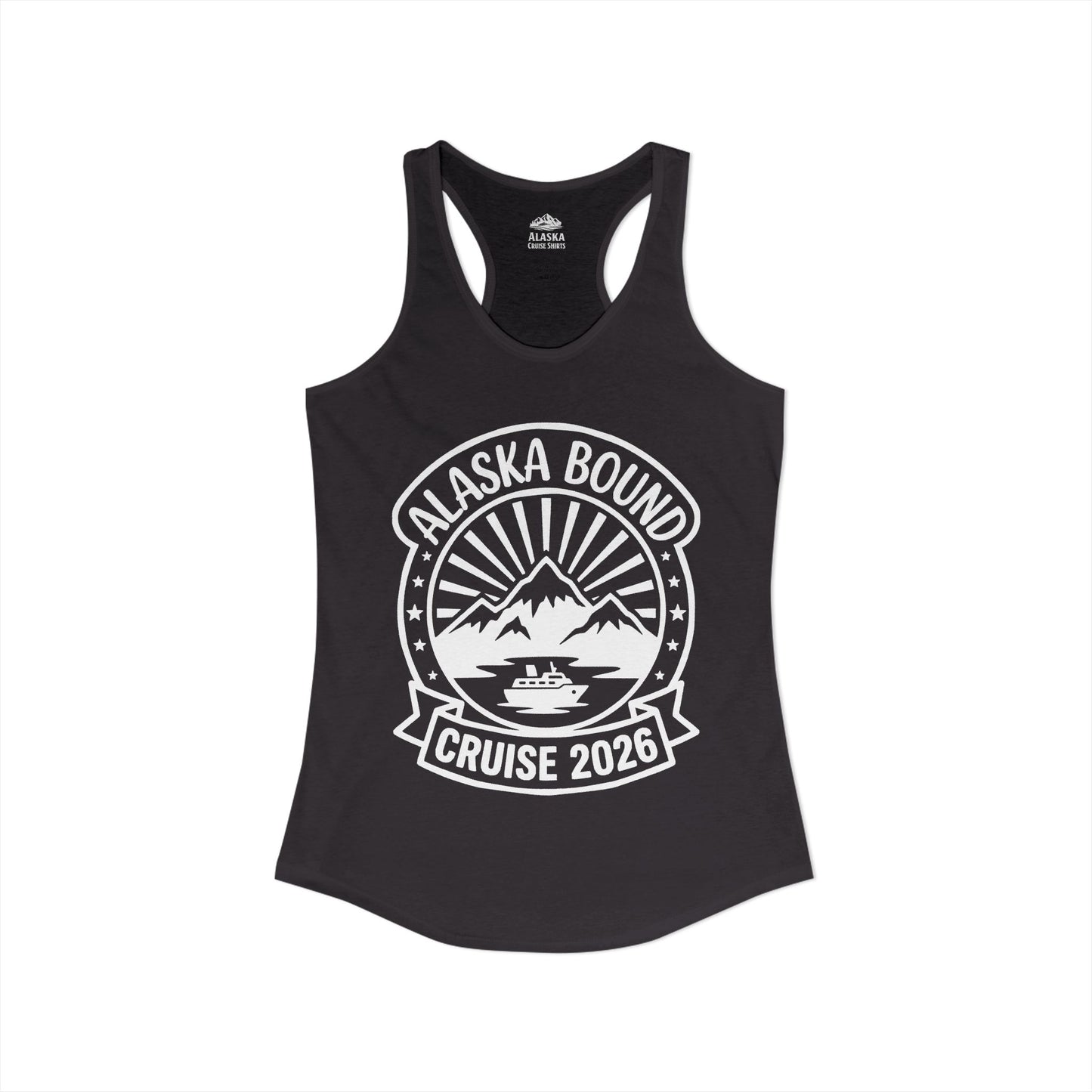 Alaska Bound Cruise 2026 Adventure Travel Graphic Shirt — Ladies Tank