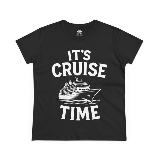 It’s Cruise Time Nautical Ship Vacation Travel T-Shirt — Ladies Tee