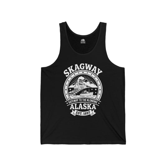 Vintage Skagway Alaska Gateway to the Klondike Souvenir Shirt — Tank Top