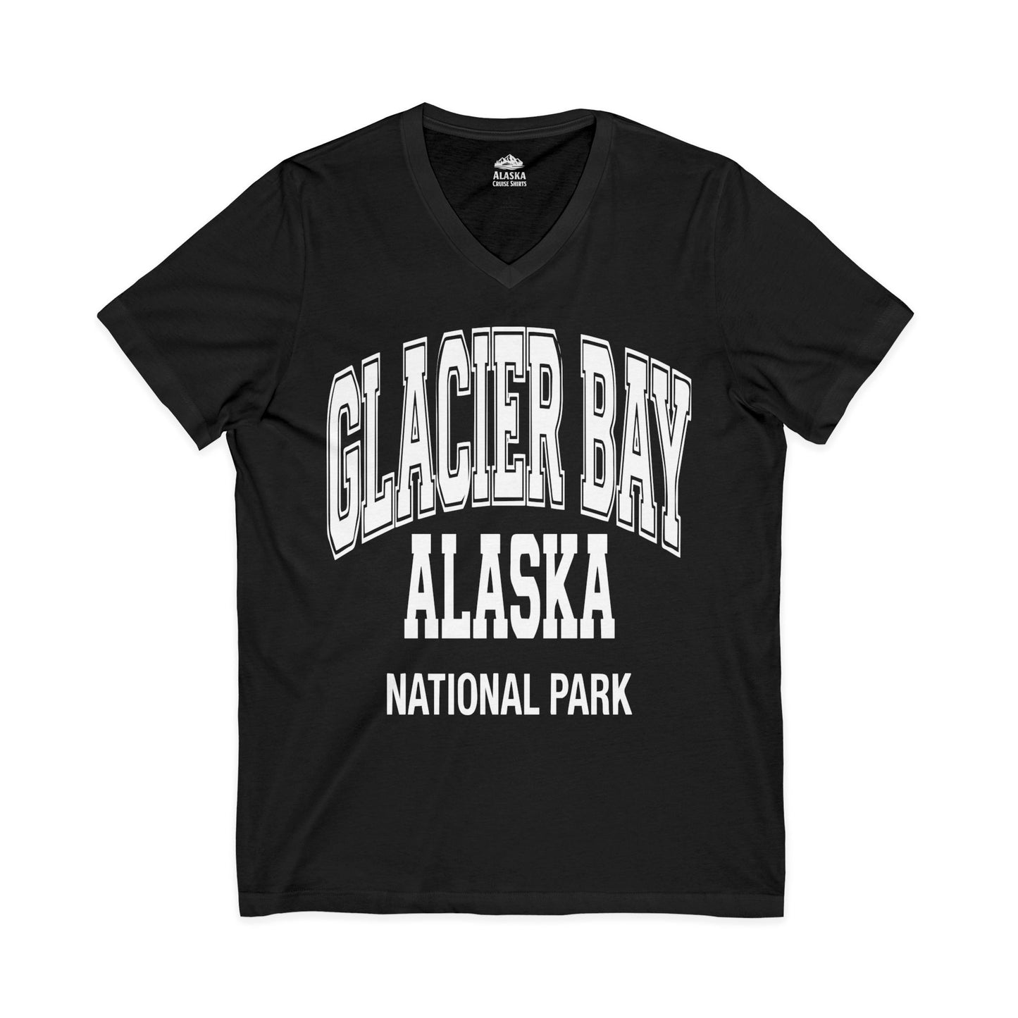 Glacier Bay Alaska National Park Classic Souvenir T-Shirt — V-Neck