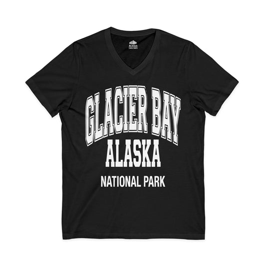 Glacier Bay Alaska National Park Classic Souvenir T-Shirt — V-Neck