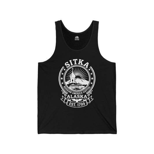 Sitka Alaska Russian America Heritage Cruise T-Shirt Est 1799 — Tank Top