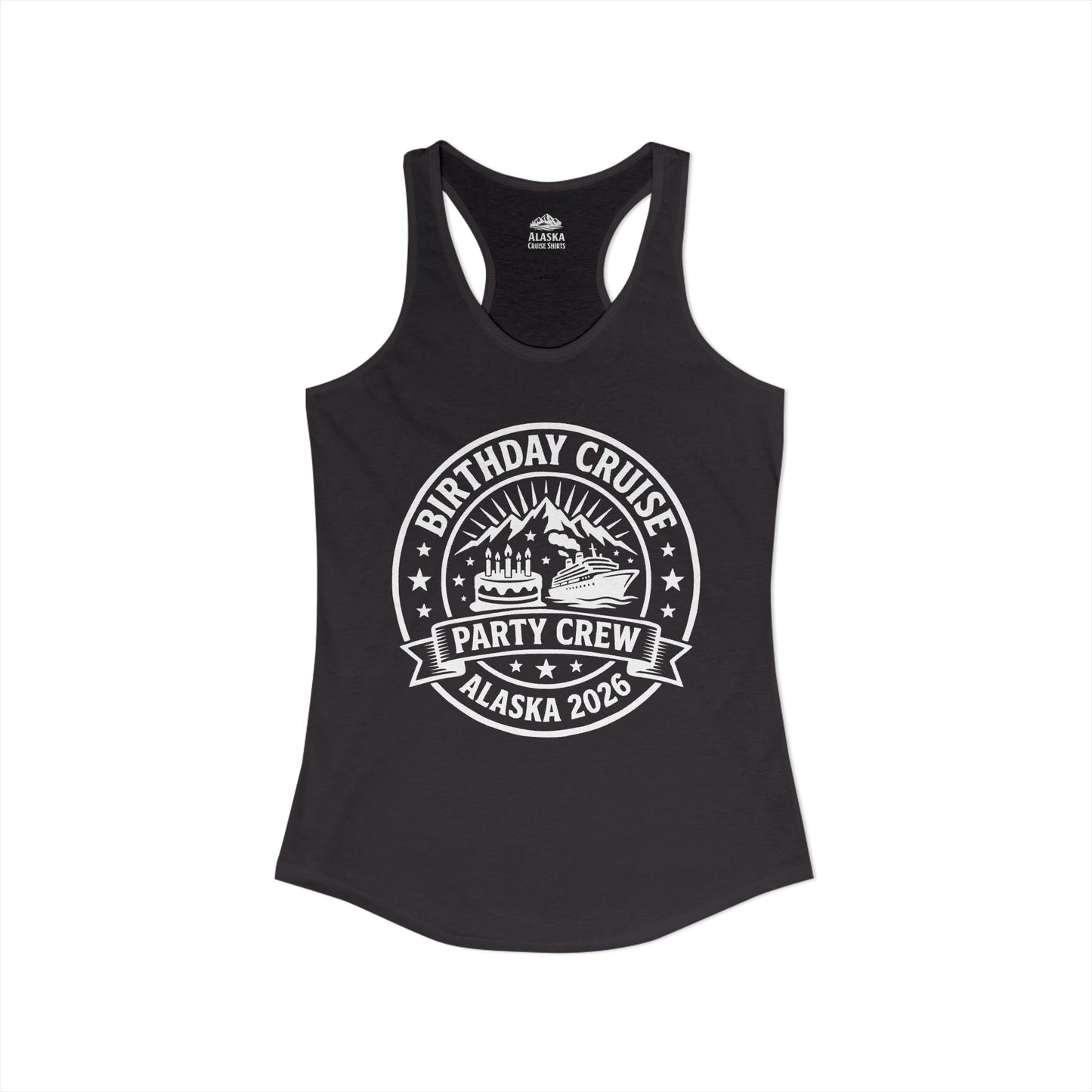 Alaska Birthday Cruise Party Crew 2026 Shirt For Group Travelers — Ladies Tank