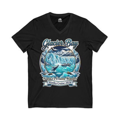 Glacier Bay Alaska Cruise 2026 Wildlife Adventure Souvenir Shirt V-Neck - Alaska Cruise Shirts