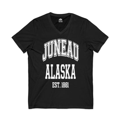 Juneau Alaska Est 1881 Classic Collegiate Souvenir Shirt — V-Neck