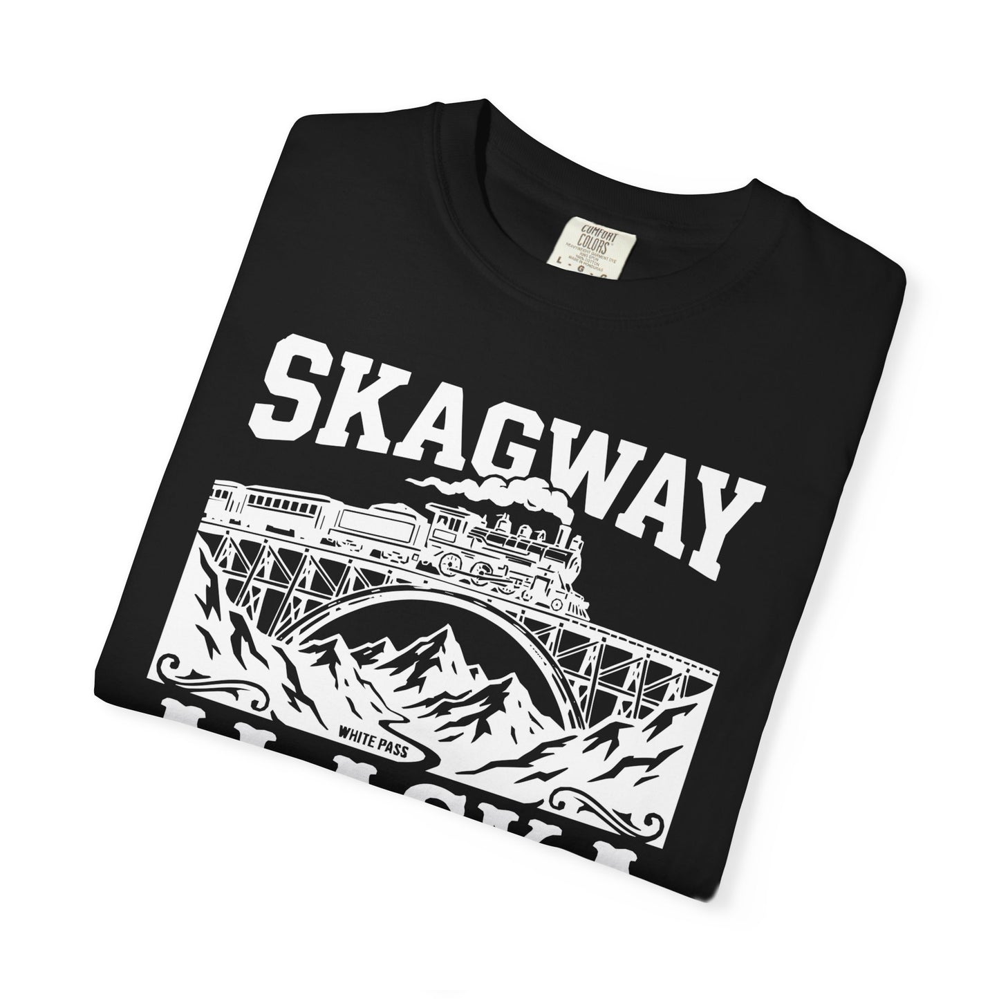 Skagway Alaska Cruise 2026 Shirt with Train and Mountains — Comfort