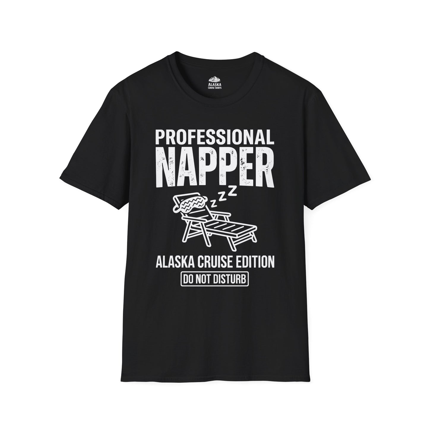 Professional Napper Alaska Cruise Edition Distressed Travel Tee — T-Shirt