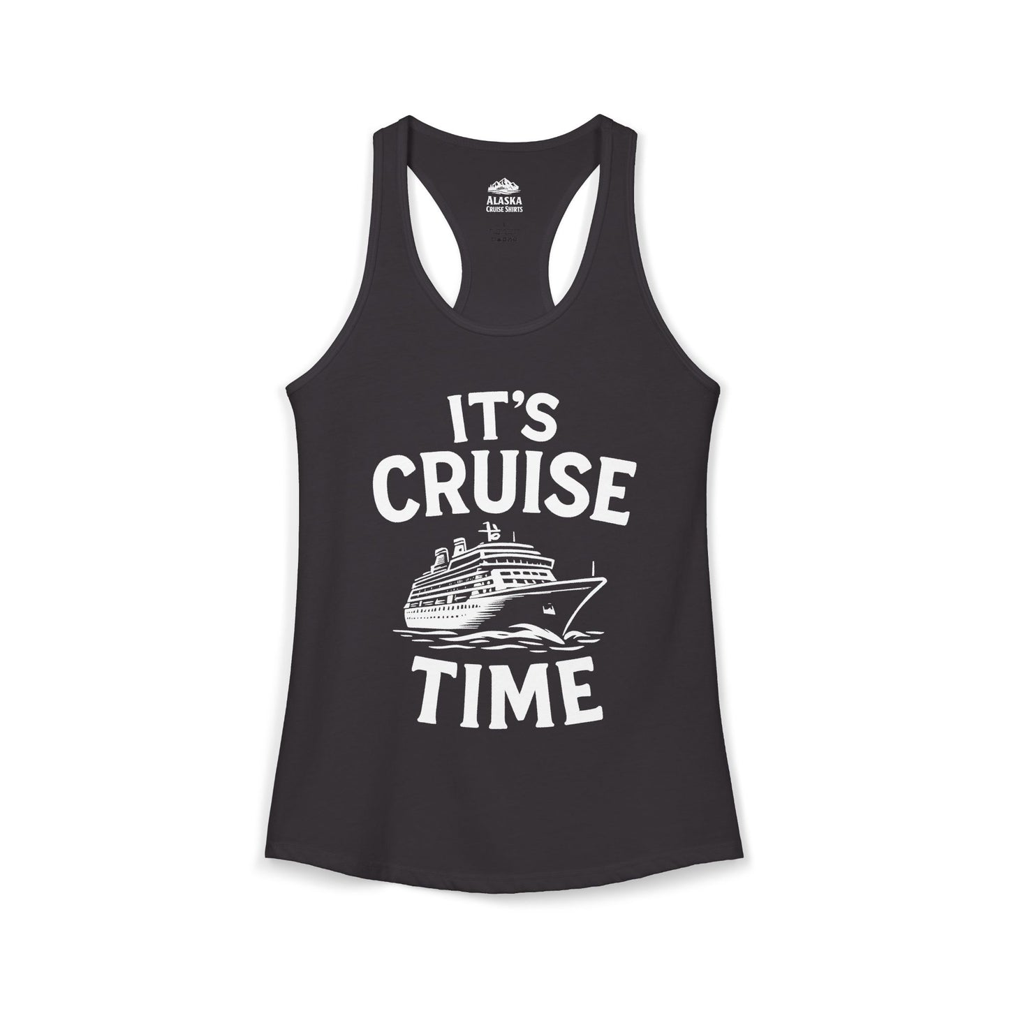 It’s Cruise Time Nautical Ship Vacation Travel T-Shirt — Ladies Tank