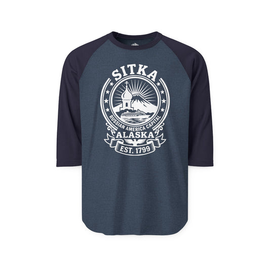 Sitka Alaska Russian America Heritage Cruise T-Shirt Est 1799 — 3/4 Sleeve