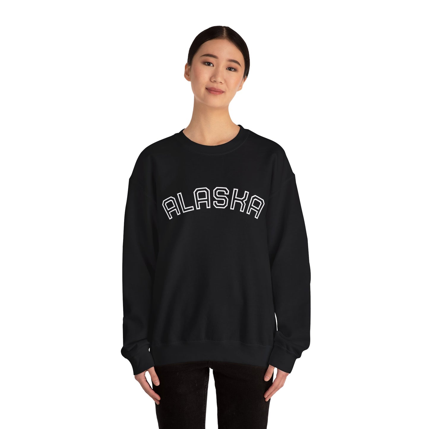 Alaska Crewneck Sweatshirt — Rustic Arctic State Design