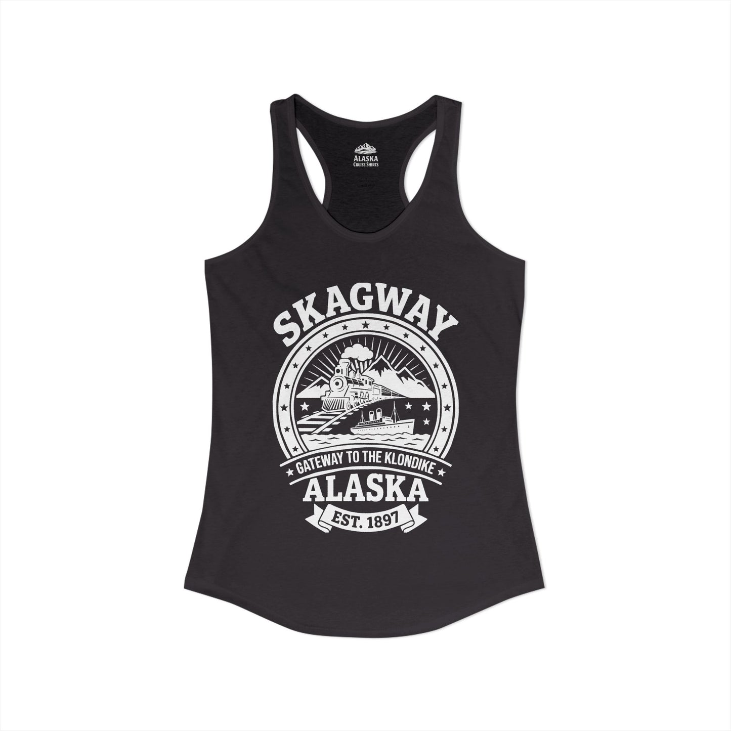 Vintage Skagway Alaska Gateway to the Klondike Souvenir Shirt — Ladies Tank