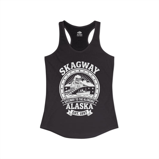 Vintage Skagway Alaska Gateway to the Klondike Souvenir Shirt — Ladies Tank