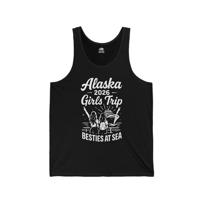 Alaska 2026 Girls Trip Besties At Sea Cruise Friends Shirt — Tank Top