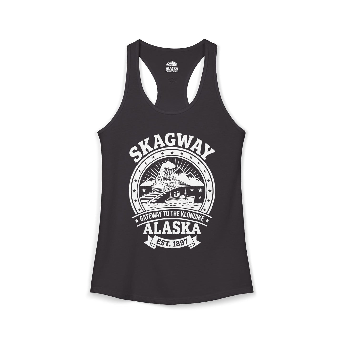 Vintage Skagway Alaska Gateway to the Klondike Souvenir Shirt — Ladies Tank