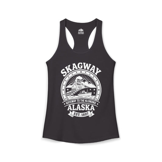 Vintage Skagway Alaska Gateway to the Klondike Souvenir Shirt — Ladies Tank