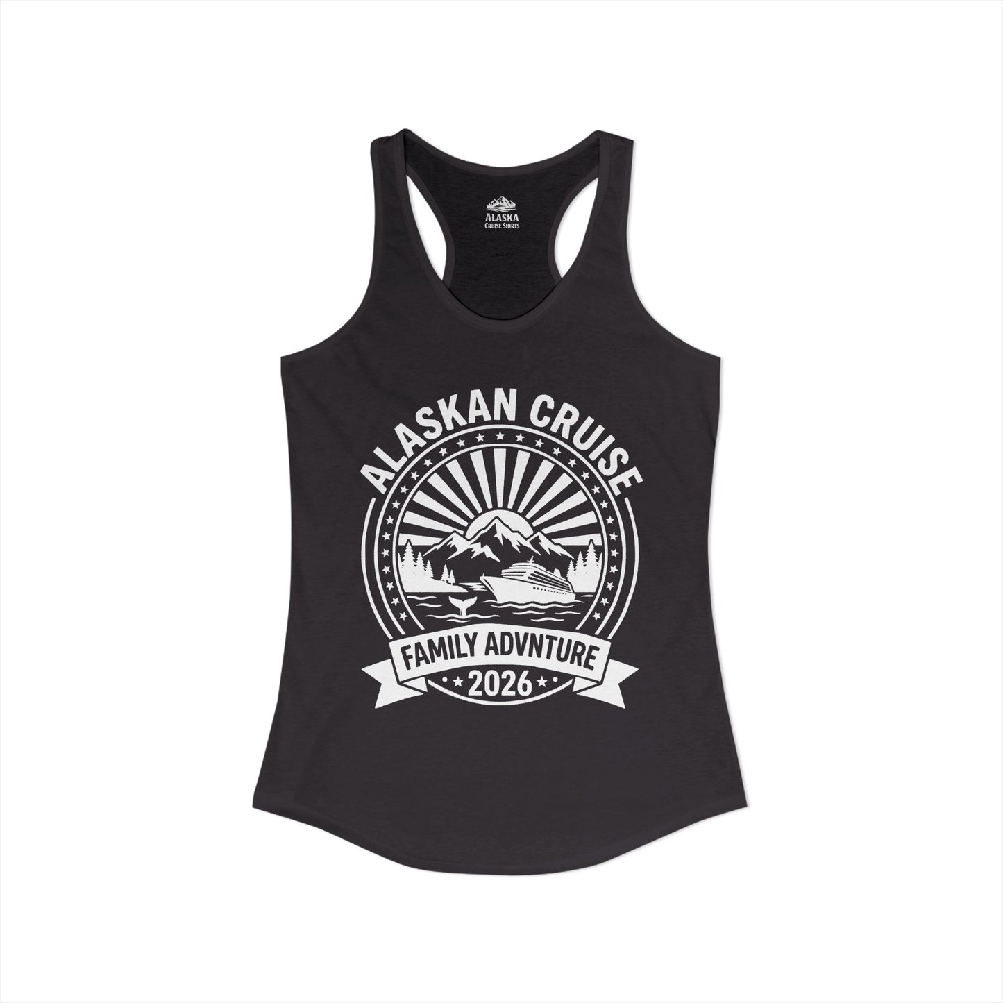 Alaskan Cruise Family Adventure 2026 Vacation Souvenir Shirt — Ladies Tank