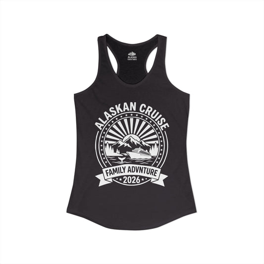 Alaskan Cruise Family Adventure 2026 Vacation Souvenir Shirt — Ladies Tank