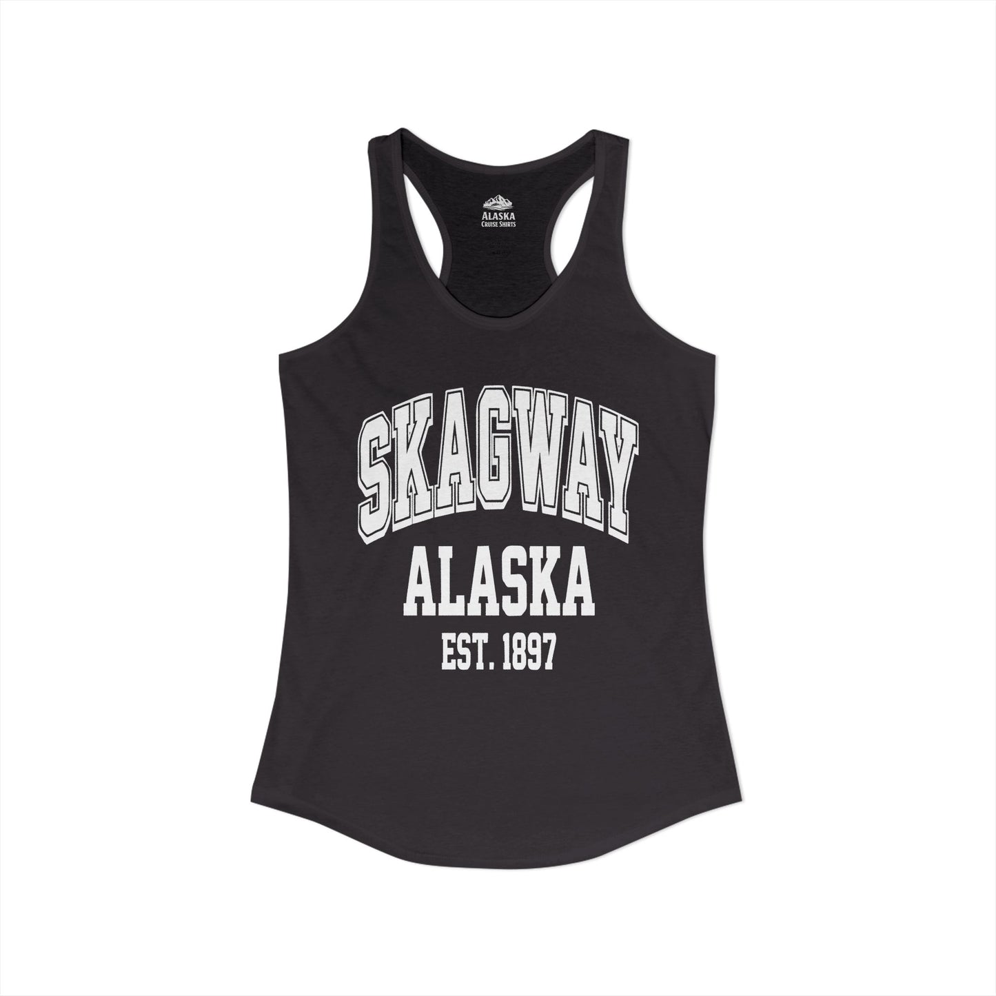 Skagway Alaska Est 1897 Vintage Collegiate Souvenir Shirt — Ladies Tank