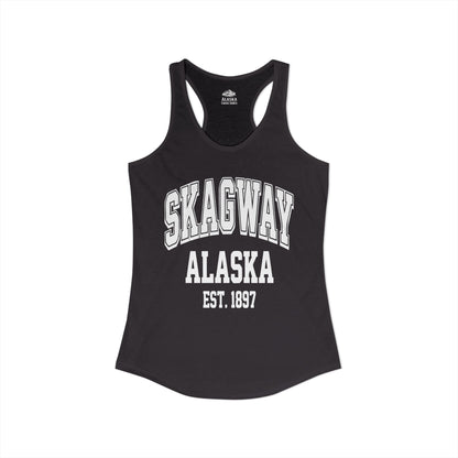 Skagway Alaska Est 1897 Vintage Collegiate Souvenir Shirt — Ladies Tank