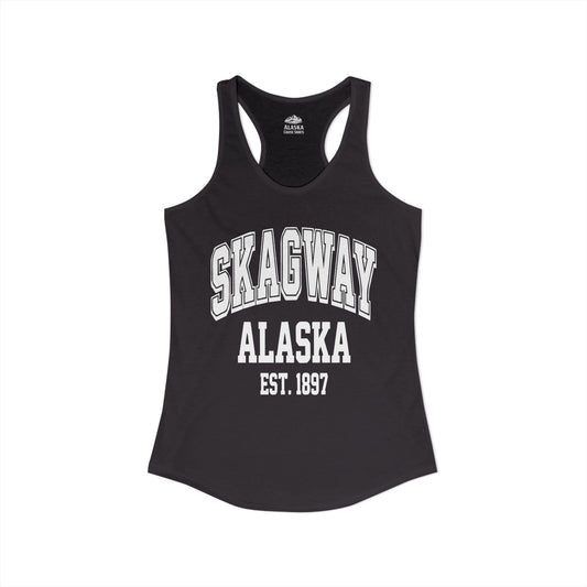 Skagway Alaska Est 1897 Vintage Collegiate Souvenir Shirt — Ladies Tank