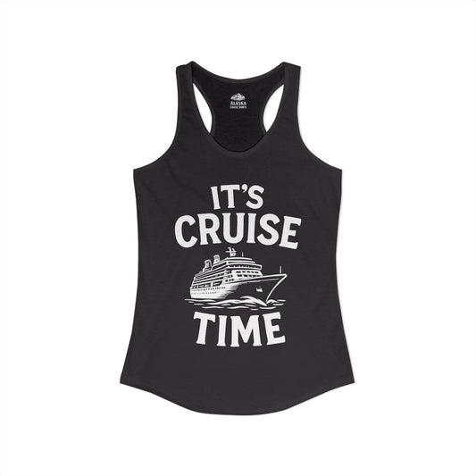 It’s Cruise Time Nautical Ship Vacation Travel T-Shirt — Ladies Tank