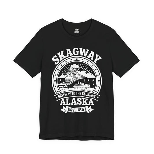 Vintage Skagway Alaska Gateway to the Klondike Souvenir Shirt — Premium Tee