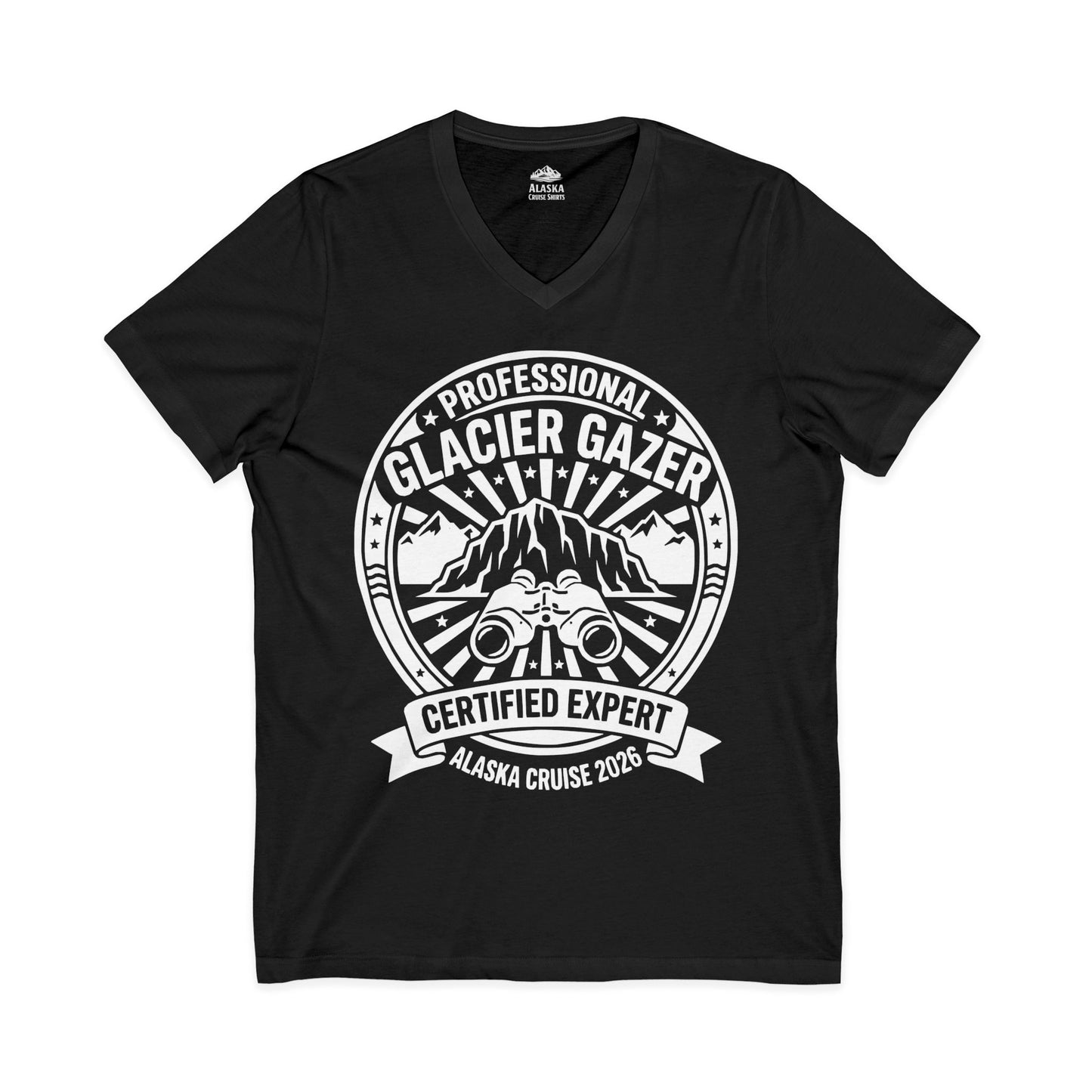 Professional Glacier Gazer Certified Expert Alaska Cruise Shirt — V-Neck