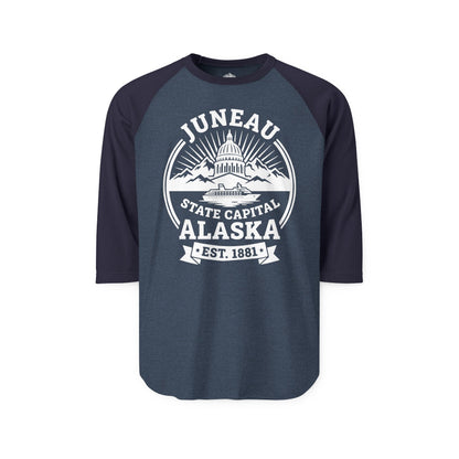Juneau Alaska State Capital Vintage Cruise Souvenir Shirt — 3/4 Sleeve